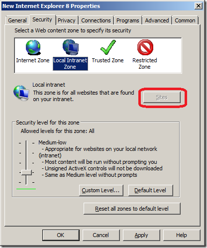 How to use Group Policy to configure Internet Explorer security zone sites