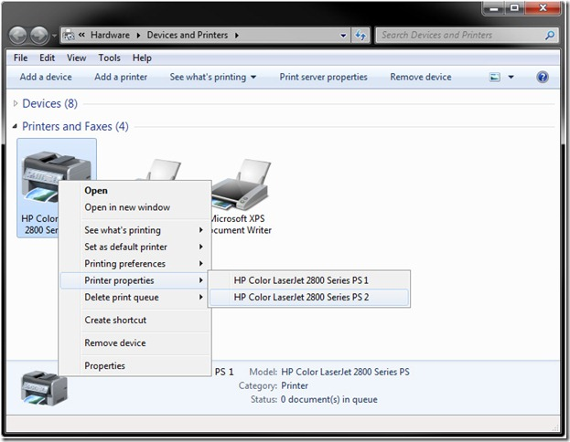 How to use Group Policy to restore missing second printer in Windows 7