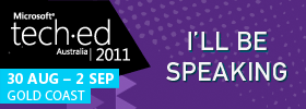 See me at TechEd Australia 2011
